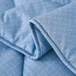 Gamma-Bluish Blue Pattern Cotton All Season Comforter -qbedding store Gamma Bluish Blue Cotton All Season Comforter 7