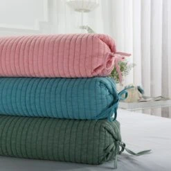 Buckwheat Round Bolster Pillow 13 Buckwheat Round Bolster Pillow -qbedding store Korean Style Buckwheat 4