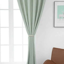 Leafy Land Pattern Polyester Curtain -qbedding store Leafy Land Pattern Polyester Curtain 13