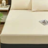 Light Champagne Solid Color TENCEL™ Lyocell Fitted Sheet -qbedding store Light Champagne Solid Color Tencel Lyocell Fitted Sheet 2 1200x 7096cab3 542c 4bed 8117 bb867b310088