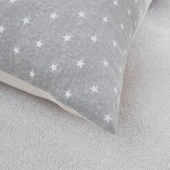 Lithe Cloud Pattern Cotton Pillow Sham -qbedding store Lithe Star Cotton Sham Gray 5