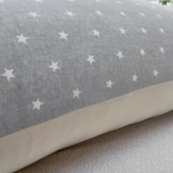 Lithe Cloud Pattern Cotton Pillow Sham -qbedding store Lithe Star Cotton Sham Gray 6