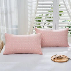 Lithe Cloud Pattern Cotton Pillow Sham -qbedding store Lithe Star Cotton Sham Pink 2 0a92342a cdfe 4e32 a96e 5453e03ef9a5