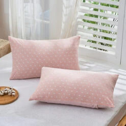 Lithe Cloud Pattern Cotton Pillow Sham -qbedding store Lithe Star Cotton Sham Pink 3 80857f1a 9394 41b7 a378 1dac08908a64