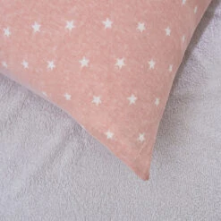 Lithe Cloud Pattern Cotton Pillow Sham -qbedding store Lithe Star Cotton Sham Pink 5
