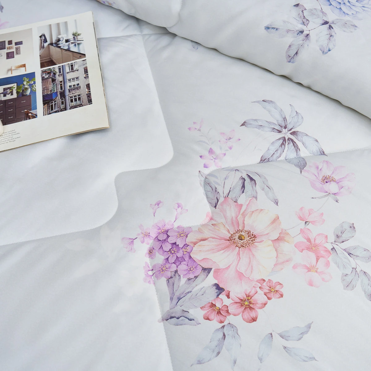 Noor Floral TENCEL™ Lyocell All Season Comforter 7 Noor Floral TENCEL™ Lyocell All Season Comforter - Image 5