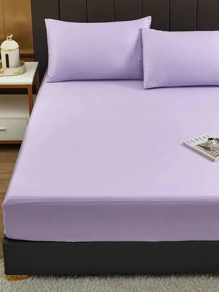 Orchid Purple Solid Color TENCEL™ Lyocell Fitted Sheet 3 Orchid Purple Solid Color TENCEL™ Lyocell Fitted Sheet