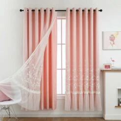 Rosey Breeze Floral Double Layer Curtain -qbedding store PiloMio Goose Down Memory Foam Dual Pillow 9