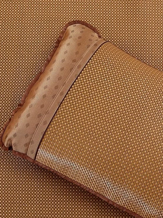 Plaid Bing Si Rattan Pillow Sham 4 Plaid Bing Si Rattan Pillow Sham - Image 2