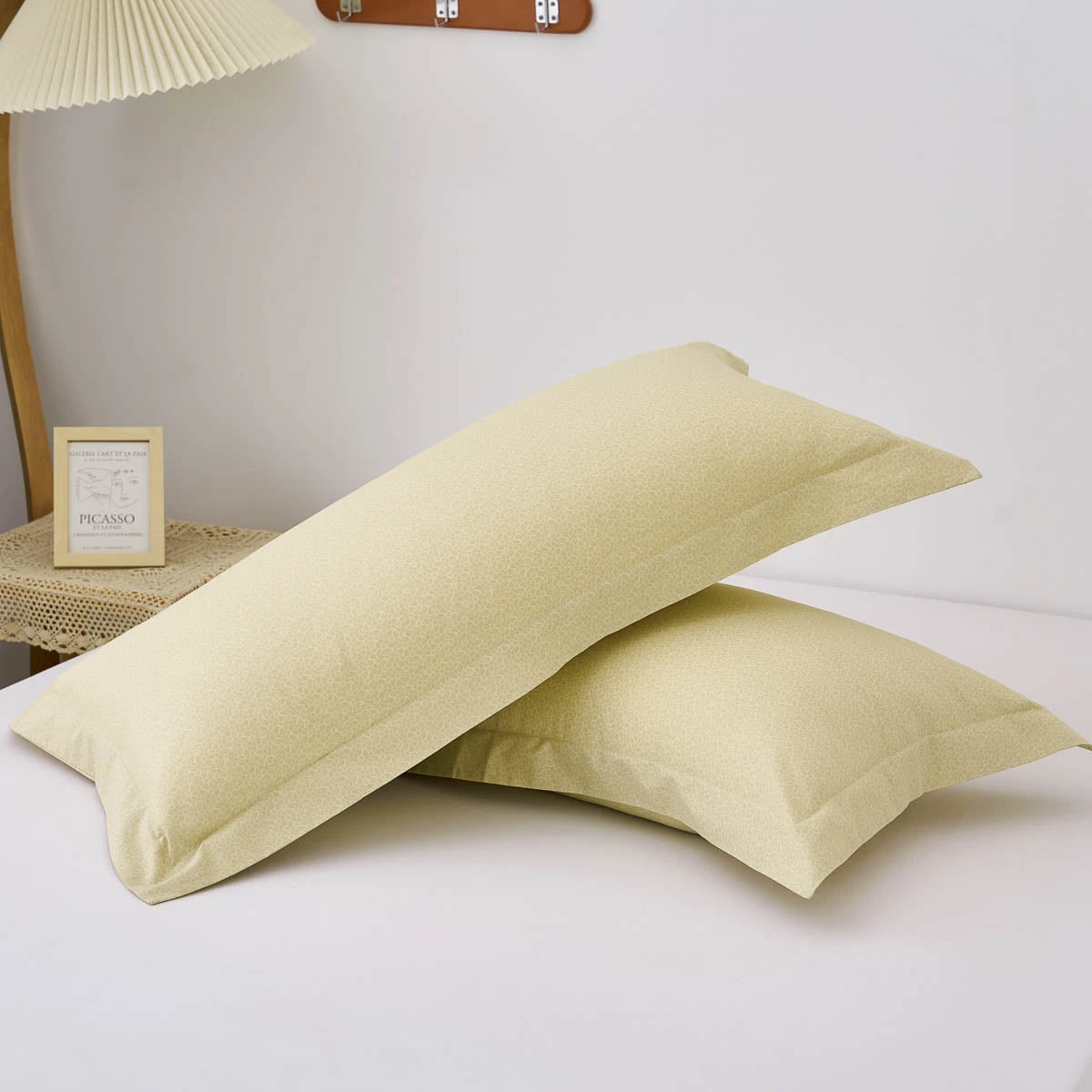 Psi-Tender Yellow Pattern Cotton Pillow Sham 7 Psi-Tender Yellow Pattern Cotton Pillow Sham - Image 5