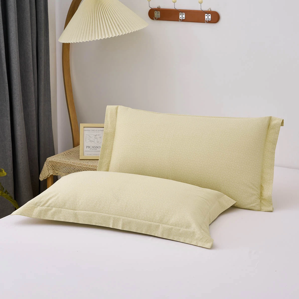 Psi-Tender Yellow Pattern Cotton Pillow Sham 10 Psi-Tender Yellow Pattern Cotton Pillow Sham - Image 8