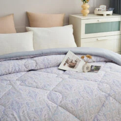 Ramona Pattern TENCEL™ Lyocell All Season Comforter -qbedding store Ramona Tencel All Season Comforter 3