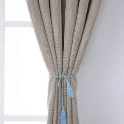 Simple Herringbone Solid Color Polyester Curtain 22 Simple Herringbone Solid Color Polyester Curtain -qbedding store Simple Herringbone Solid Color Polyester Curtain 11