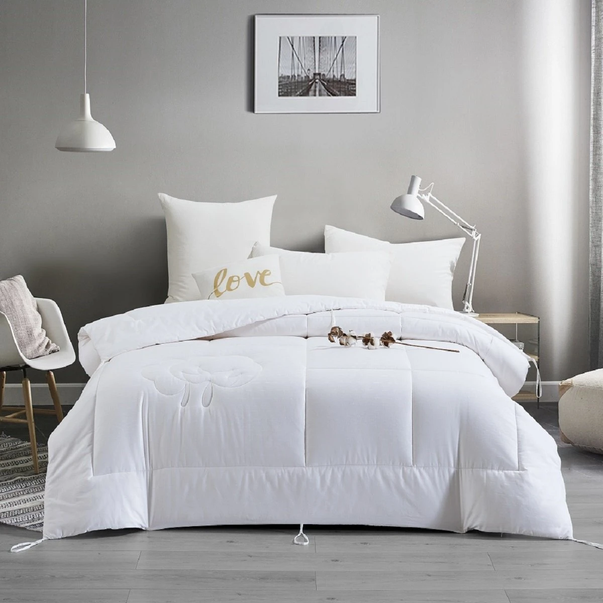 Solid White Cotton Filled Warm Duvet Insert 7 Solid White Cotton Filled Warm Duvet Insert - Image 6