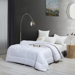 Solid White Cotton Filled Warm Duvet Insert 9 Solid White Cotton Filled Warm Duvet Insert -qbedding store Solid White Cotton w 4