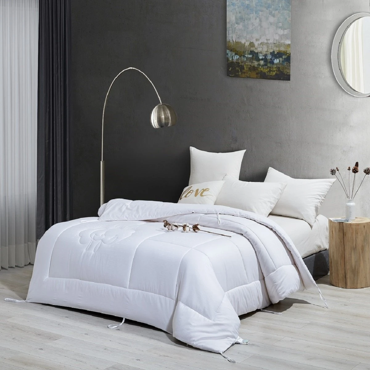 Solid White Cotton Filled Warm Duvet Insert 4 Solid White Cotton Filled Warm Duvet Insert - Image 3