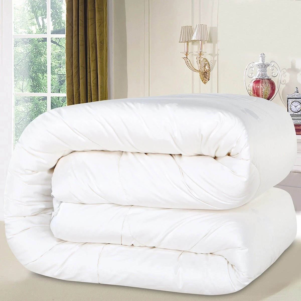 Solid White Extra Weight Australian Wool Winter Duvet Insert 6 Solid White Extra Weight Australian Wool Winter Duvet Insert - Image 4