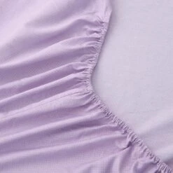 Theta Lilac Purple Pattern Cotton Fitted Sheet -qbedding store Theta Lilac Purple Cotton Fitted Sheet 5