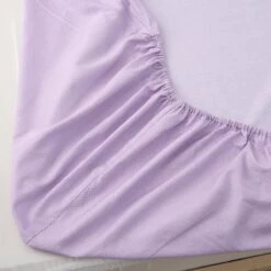 Theta Lilac Purple Pattern Cotton Fitted Sheet -qbedding store Theta Lilac Purple Cotton Fitted Sheet 6