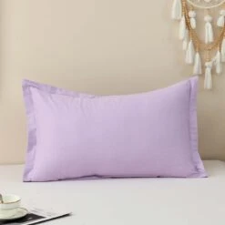 Theta Lilac Purple Pattern Cotton Pillow Sham -qbedding store Theta Lilac Purple Pattern Cotton Pillow Sham 5