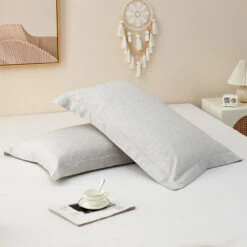 Upsilon Smoky Gray Pattern Cotton Pillow Sham -qbedding store Upsilon Pattern Cotton Pillow Sham 5