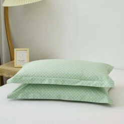 Xi Matcha Green Pattern Cotton Pillow Sham 13 Xi Matcha Green Pattern Cotton Pillow Sham -qbedding store Xi MatchaGreen Cotton Pillow Sham 2 6061ee83 760f 4b24 bbd3 ebd6ad46bf29