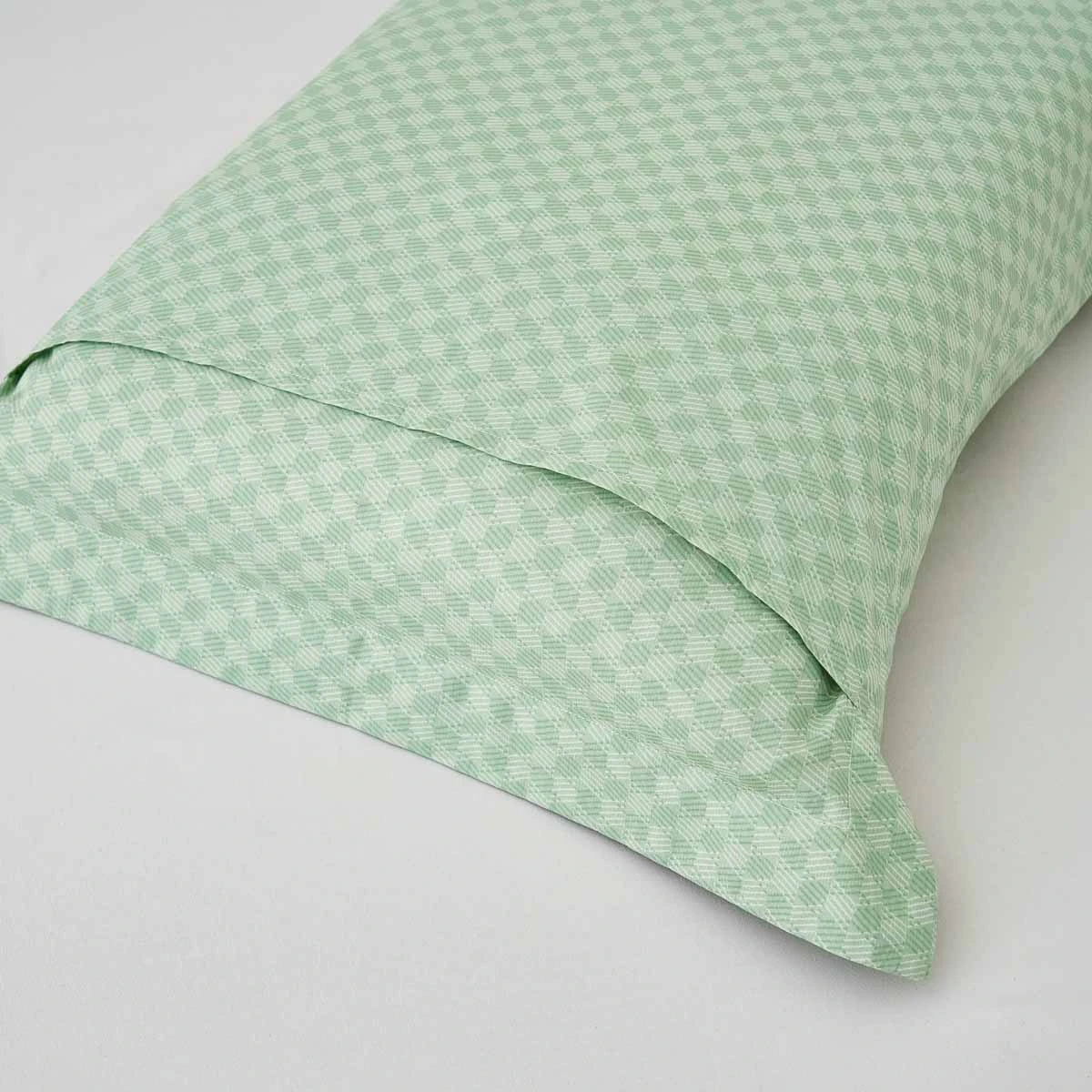 Xi Matcha Green Pattern Cotton Pillow Sham 10 Xi Matcha Green Pattern Cotton Pillow Sham - Image 8