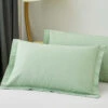 Xi Matcha Green Pattern Cotton Pillow Sham -qbedding store Xi MatchaGreen Cotton Pillow Sham 4