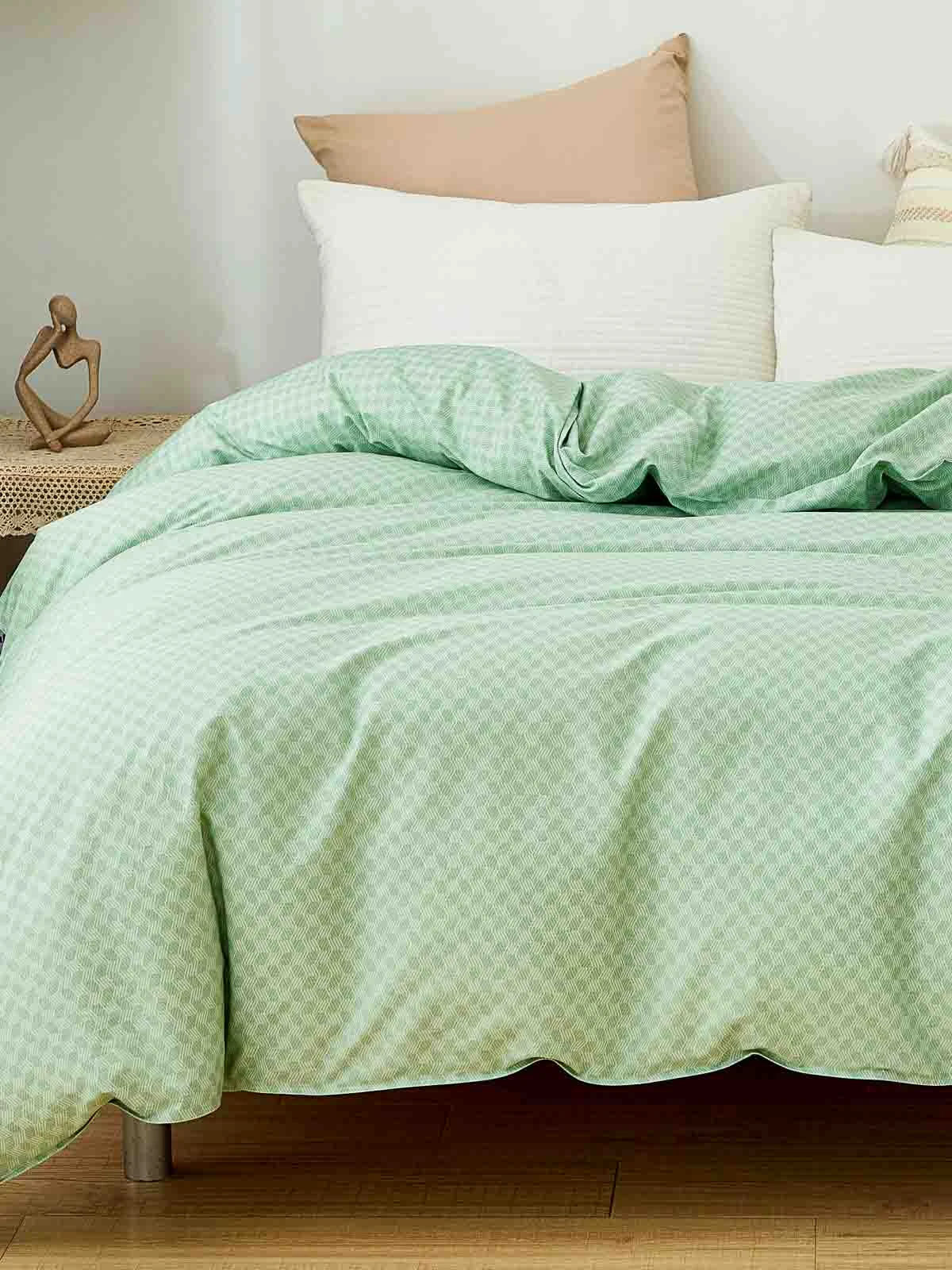 Xi Matcha Green Pattern Cotton Duvet Cover 3 Xi Matcha Green Pattern Cotton Duvet Cover