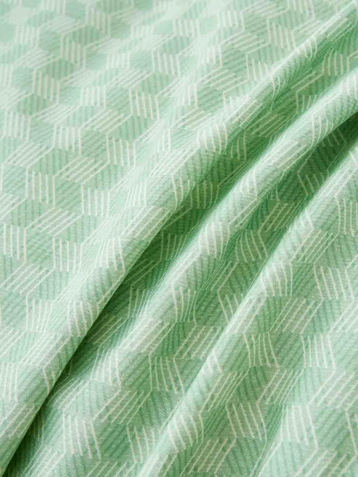 Xi Matcha Green Pattern Cotton Duvet Cover 4 Xi Matcha Green Pattern Cotton Duvet Cover - Image 2