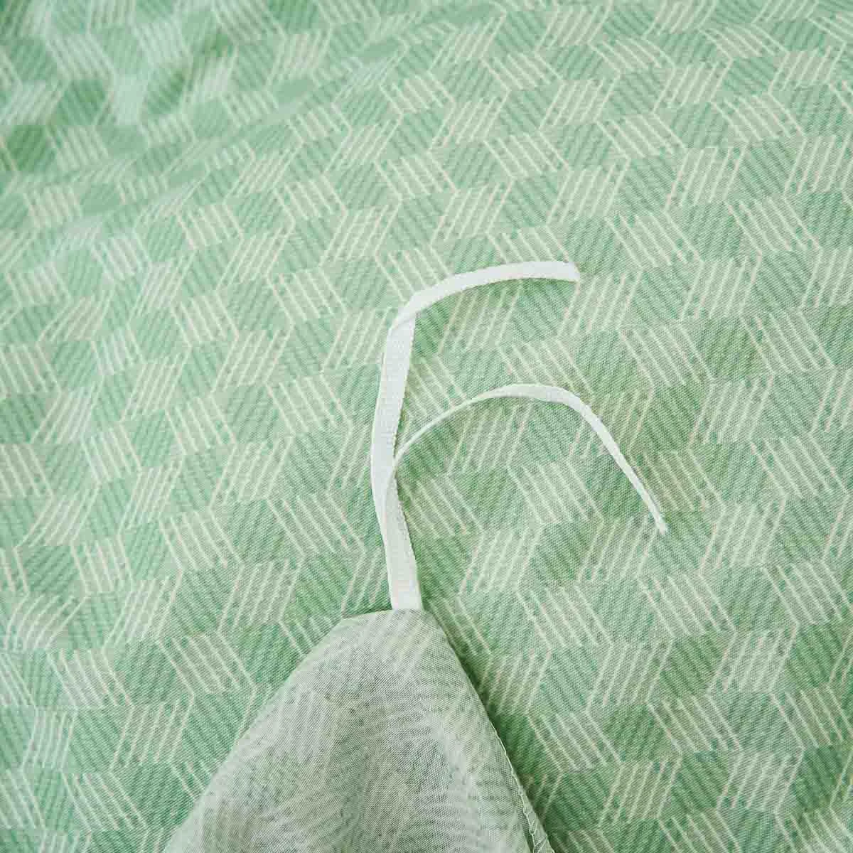 Xi Matcha Green Pattern Cotton Duvet Cover 5 Xi Matcha Green Pattern Cotton Duvet Cover - Image 3