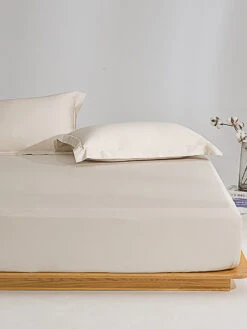 Coco Apricot Premium Cotton Fitted Sheet
