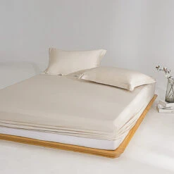 Coco Apricot Premium Cotton Fitted Sheet -qbedding store Y00 1265