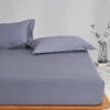 Jazz Blue Premium Cotton Fitted Sheet -qbedding store Y00 1331
