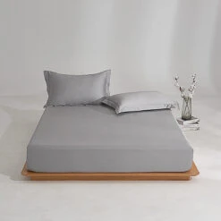 Rio Gray Premium Cotton Fitted Sheet 13 Rio Gray Premium Cotton Fitted Sheet -qbedding store Y00 1370