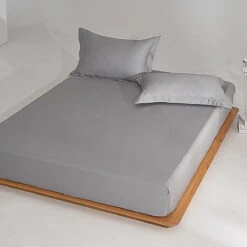 Rio Gray Premium Cotton Fitted Sheet 16 Rio Gray Premium Cotton Fitted Sheet -qbedding store Y00 1379