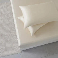 Phantom Gold Tencel™ Fitted Sheet 14 Phantom Gold Tencel™ Fitted Sheet -qbedding store Y00 8816