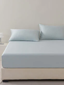Floating Blue Tencel™ Fitted Sheet