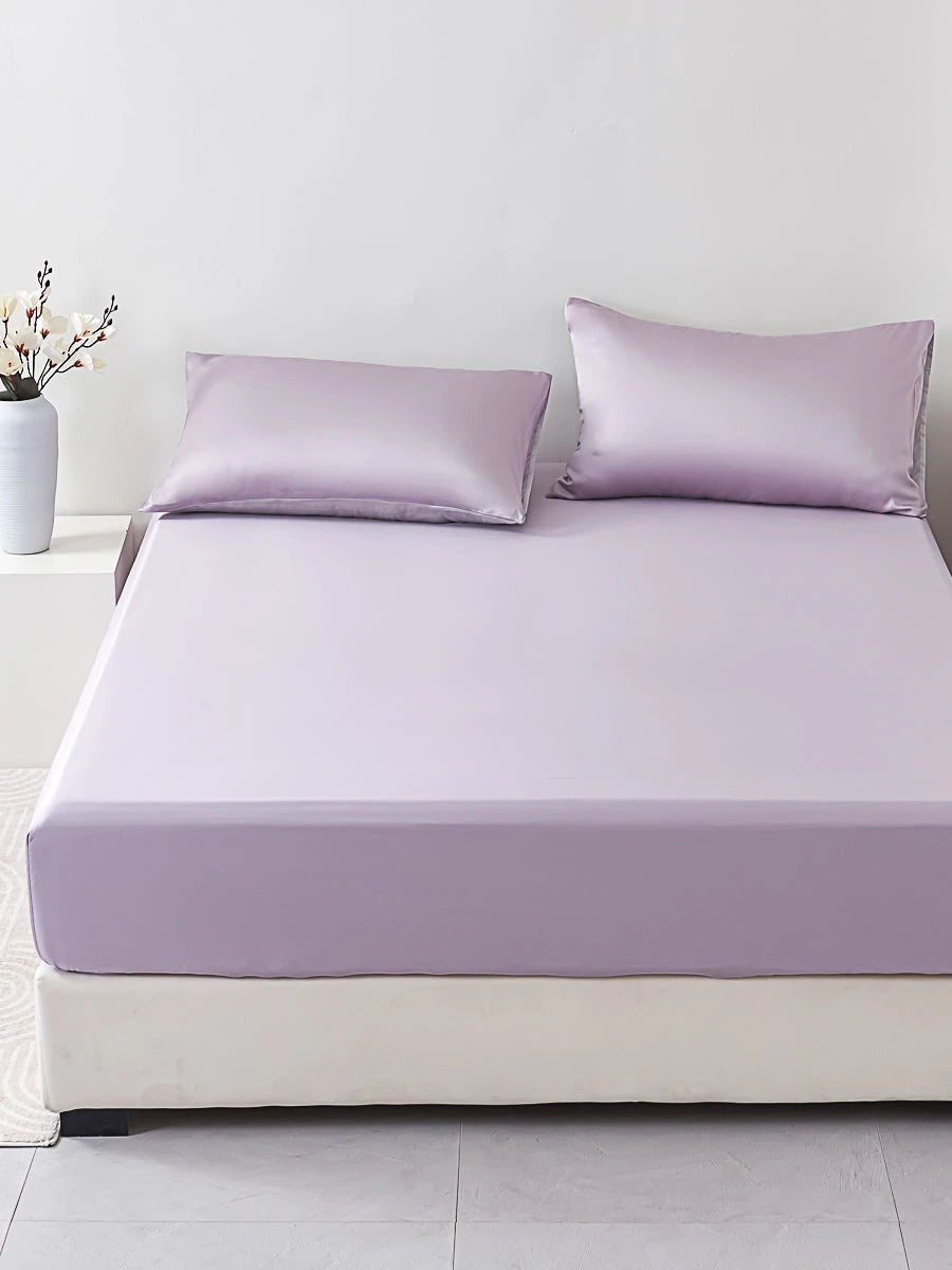 Starry Purple Solid Color Tencel™ Fitted Sheet 3 Starry Purple Solid Color Tencel™ Fitted Sheet