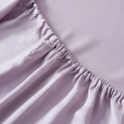 Starry Purple Solid Color Tencel™ Fitted Sheet 13 Starry Purple Solid Color Tencel™ Fitted Sheet -qbedding store Y00 93590