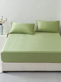 Glaze Green Solid Color Tencel™ Fitted Sheet