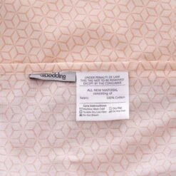 Zeta-Cream Pink Cotton Flat Sheet -qbedding store Zeta Cream Pink Cotton Flat Sheet 8